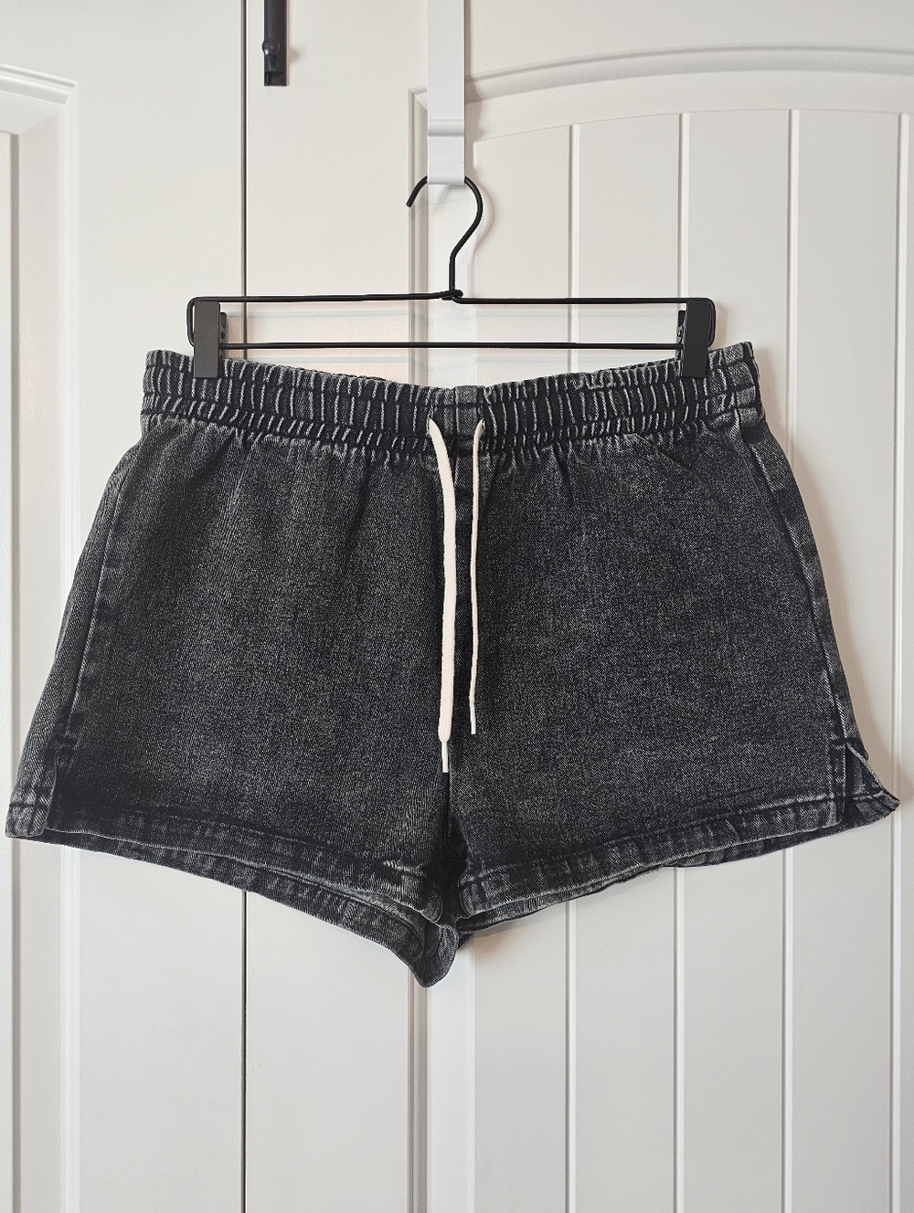PacSun Teen/Youth Black Washed Elastic Drawstring Shorts
